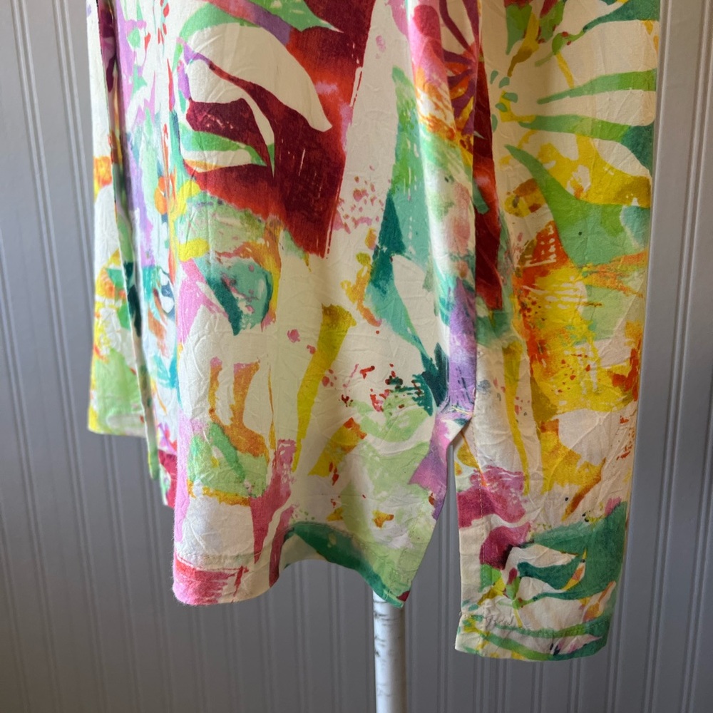 Tropical JAMS WORLD 50 Yrs Piel PinwheelButton Up Shirt / Wearable Art / XL - Picture 4 of 9